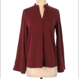 Prologue Maroon Long Sleeve Blouse